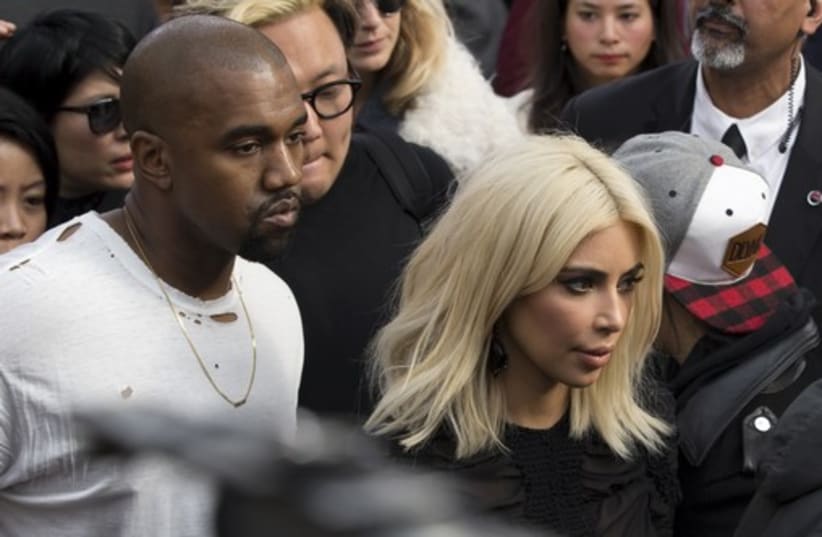 Kim Kardashian and Kanye West (photo credit: REUTERS)