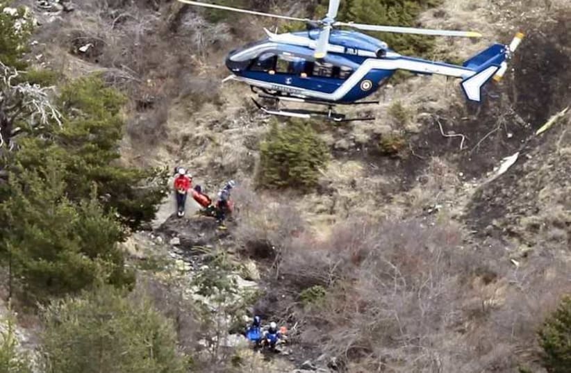 Crash site of a Germanwings Airbus A320, near Seyne-les-Alpes, March 25, 2015.  (photo credit: REUTERS)