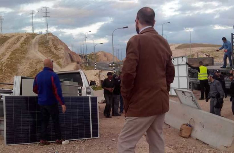 beduin solar panels (photo credit: Courtesy Rabbis for Human Rights)