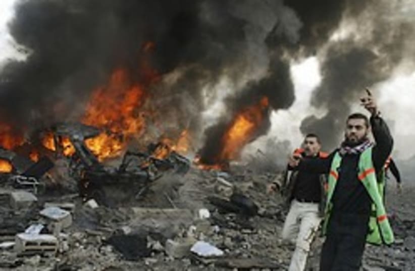 Gaza strike fire 248.88 (photo credit: AP [file])