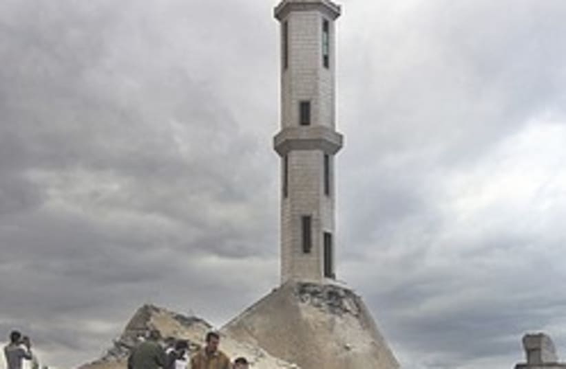 gaza bombed mosque 248.88 (photo credit: AP)