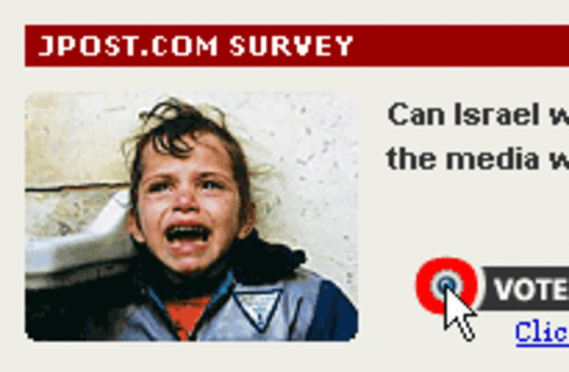 survey_gaza_media_war (photo credit: )