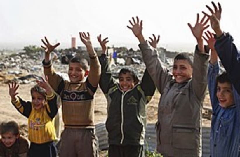 Gaza kids play 248.88 (photo credit: AP)