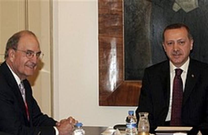 mitchell and erdogan (photo credit: )