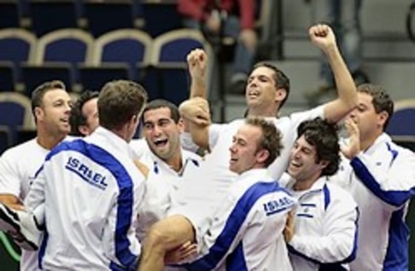 israel beats sweden tennis levy 248 ap (photo credit: AP)