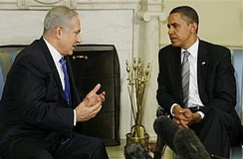 netanyahu stresses point to obama 248.88 (photo credit: AP)