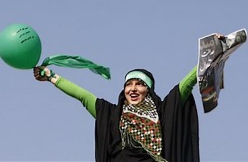 Mousavi supporter iranian election 248ap (photo credit: AP)