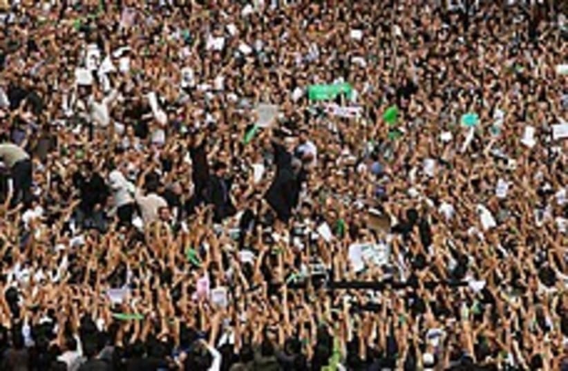 Mousavi at demo 248.88 (photo credit: AP Photo/Ghalam News)