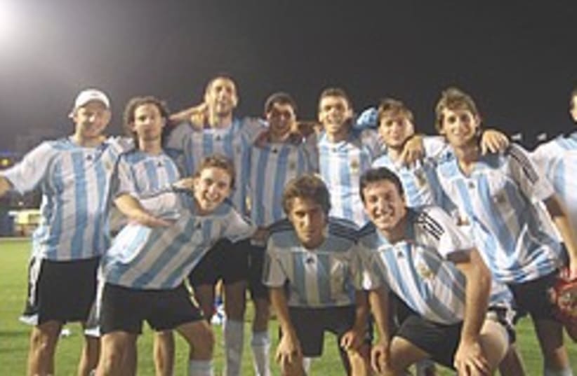 argentina soccer maccabiah 248.88 (photo credit: Elan Miller )