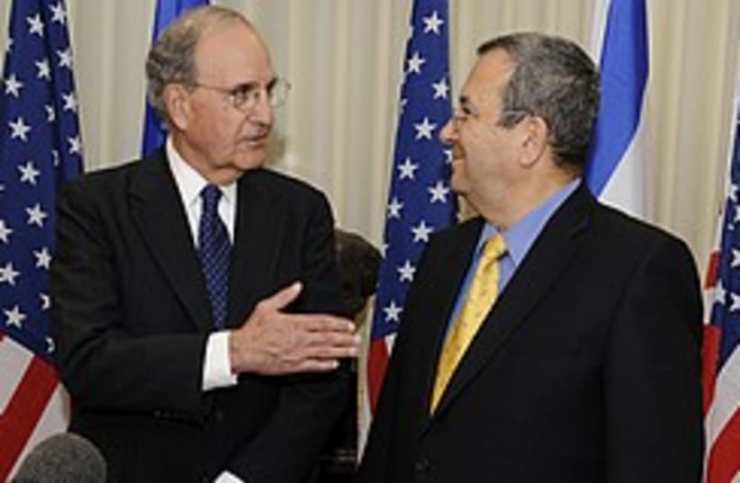 Mitchell with Barak in Tel Aviv 248.88 (photo credit: Defense Ministry )