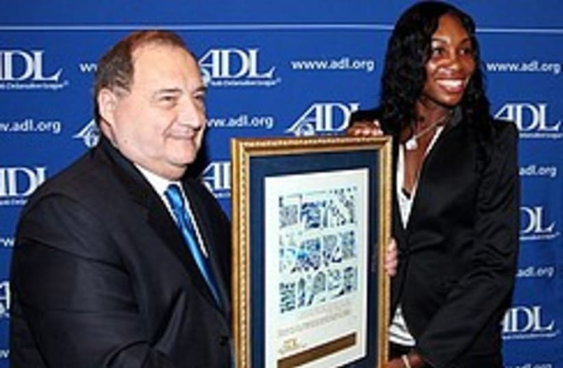 Venus Williams ADL Award 248.88 (photo credit: )