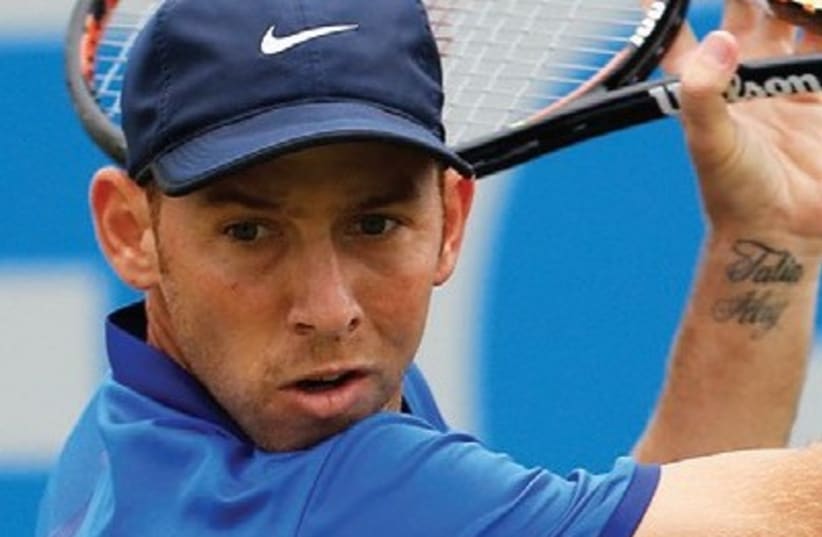 DESPITE WINNING the first set in a tie-break against American Josh Donaldson, Israel’s Dudi Sela was knocked out of the Citi Open in the opening round late Monday night (photo credit: REUTERS)