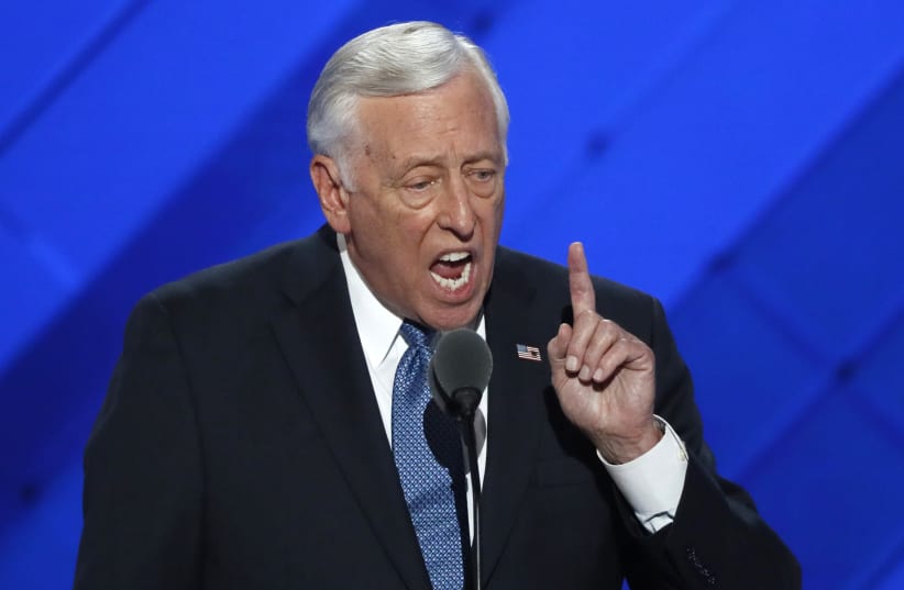 US House Democratic Whip Steny Hoyer of Maryland speaks during the first day of the Democratic National Convention in Philadelphia, Pennsylvania (photo credit: REUTERS)