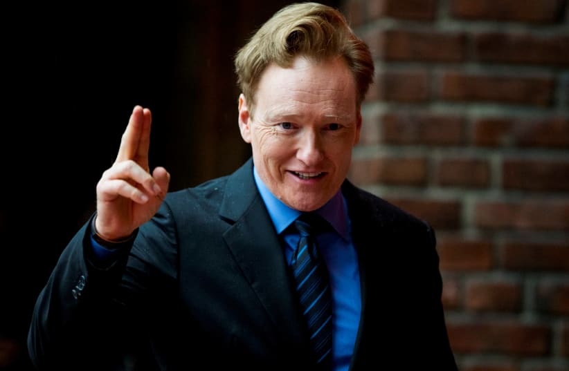 Conan O'Brien arrives for the Peace Prize awarding ceremony at City Hall in Oslo, December 2016. (photo credit: REUTERS)