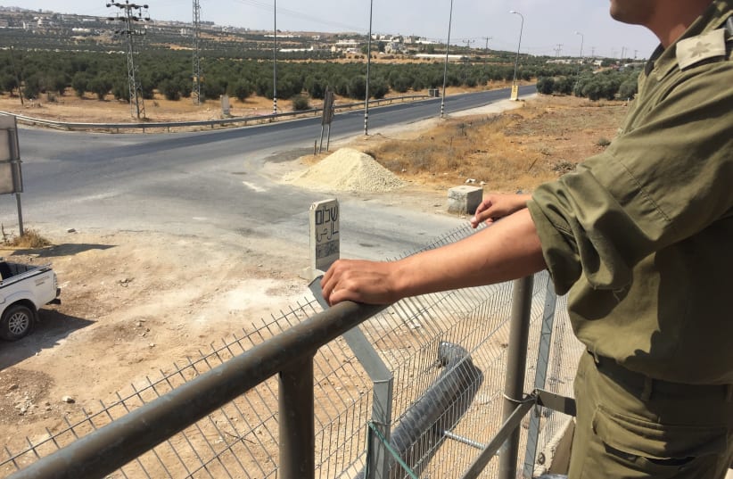IDF forces work to maintain calm in the West Bank (photo credit: ANNA AHRONHEIM)