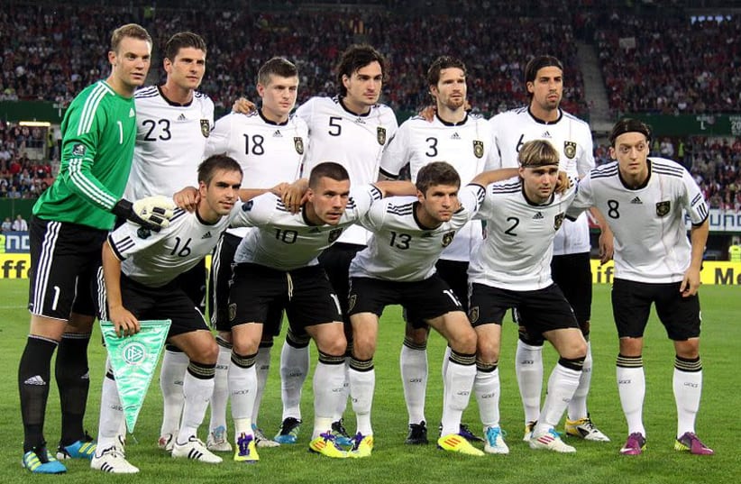 German national soccer team during Euro 2012 qualifiers. (photo credit: STEINDY/WIKIMEDIA COMMONS)