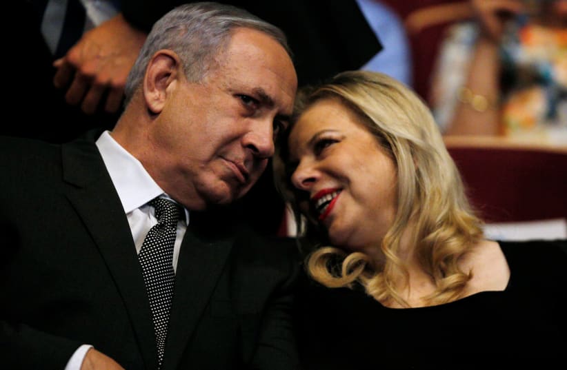 Israeli Prime Minister Benjamin Netanyahu (L) and his wife Sara (photo credit: REUTERS)