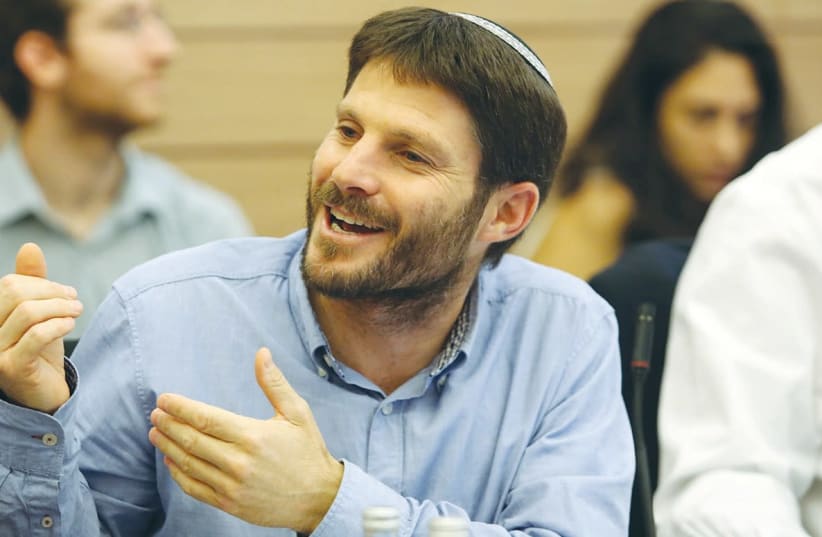 Bayit Yehudi MK Bezalel Smotrich hopes to use his powers of persuasion, as in this November 2015 photo, to sell a new right-wing diplomatic plan. (photo credit: MARC ISRAEL SELLEM)