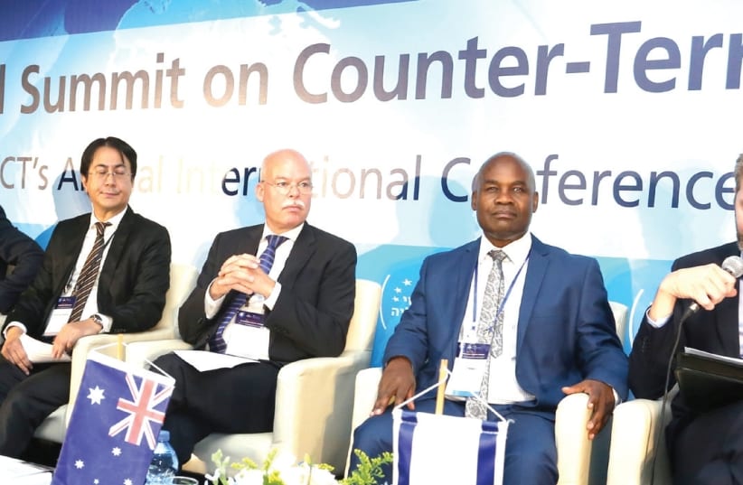 EXPERTS TAKE PART in a panel discussion at the World Summit on Counter-Terrorism in Herzliya on Tuesday. (photo credit: IDT)