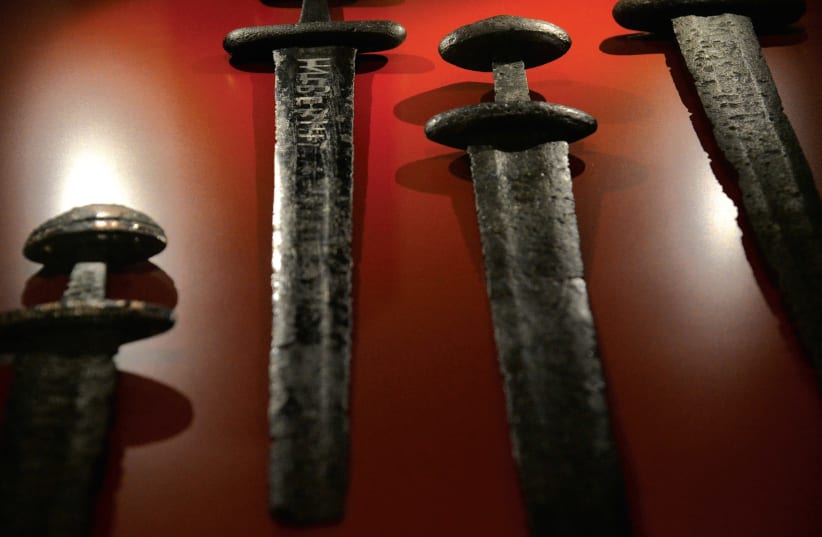Antique swords from ancient Israel.  (photo credit: REUTERS)