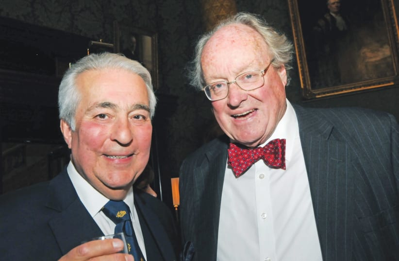 Judge Lawrence Brass (left) and Sir Andrew Burns. (photo credit: Courtesy)