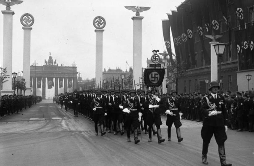 A Nazi parade in Berlin (photo credit: Wikimedia Commons)