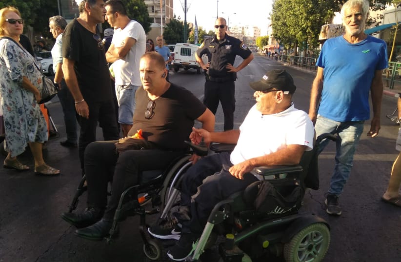 Disabled Israelis take part in a protest  (photo credit: Courtesy)