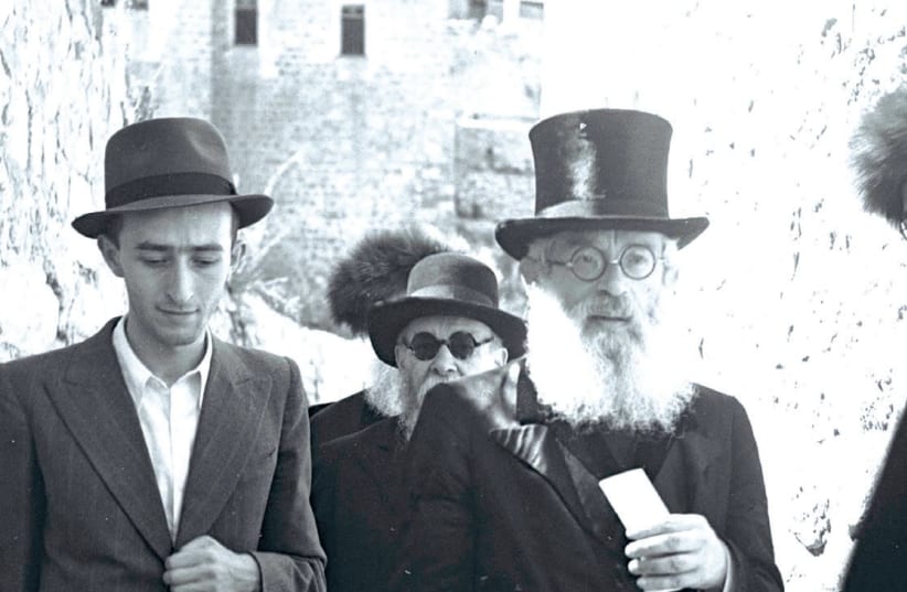 RABBI ISAAC Halevi Herzog on a visit to Jerusalem’s Old City in 1945. (photo credit: GPO)