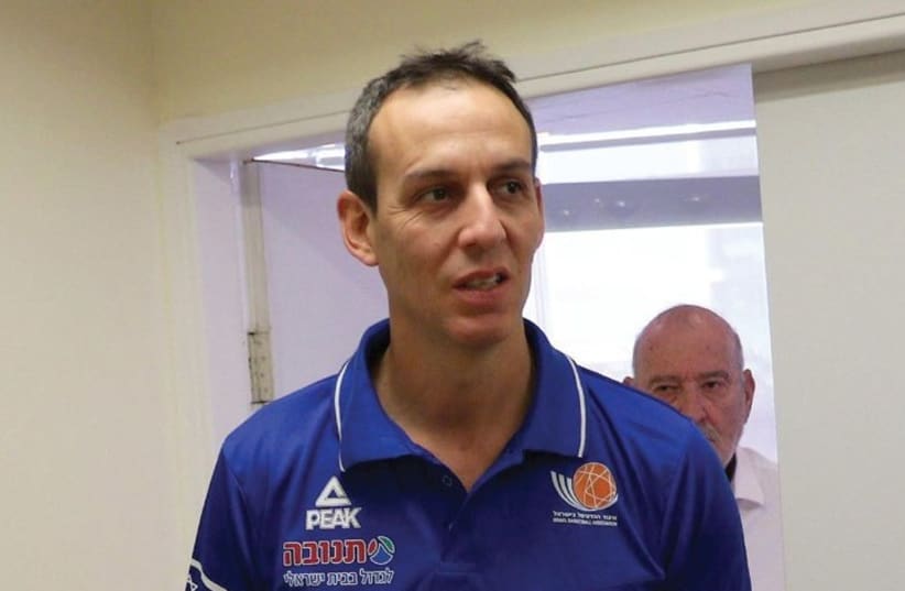 The usually ston e-faced Oded Katash had a little smile during yesterday’s press conference in which he was unveiled as the new head coach of the Israel national team. (photo credit: ADI AVISHAI)
