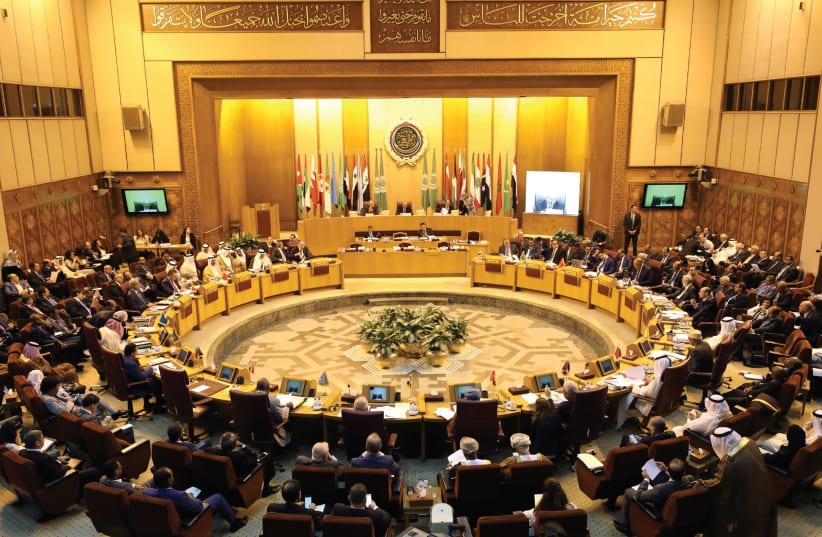 Arab League foreign ministers gather at their annual meeting earlier this year. (photo credit: REUTERS)