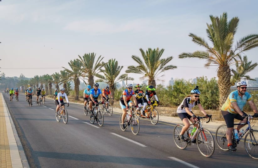 Biking for peace. Last year's participants of the Israel Ride.  (photo credit: Courtesy)
