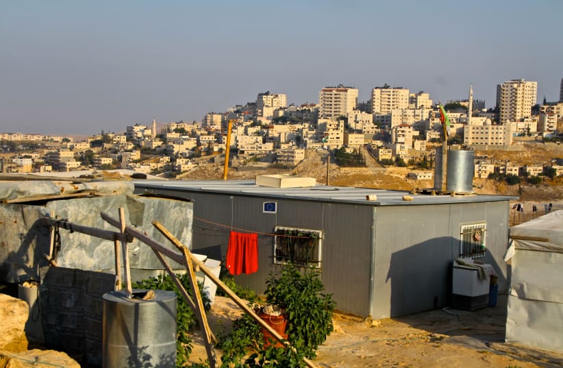 An EU-funded structure in the West Bank  (photo credit: TOVAH LAZAROFF)