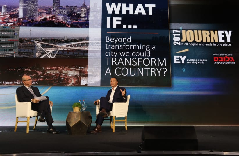Ex-MK and venture capital investor Erel Margalit addressed entrepreneurs on Wednesday in Tel Aviv about the potential for Israeli companies to do business in Saudi Arabia (photo credit: Courtesy)