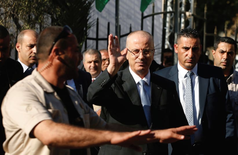 ‘THIS PAST week Minister of Finance Moshe Kahlon held a secret meeting in Ramallah with Palestinian Prime Minister Dr. Rami Hamdallah.’ (photo credit: REUTERS)