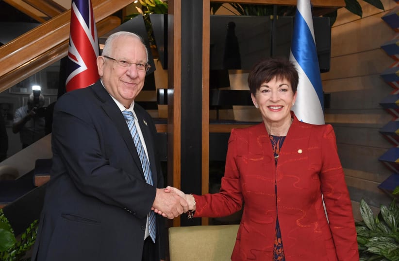 President Reuven Rivlin with governor-general of New Zealand, October 30, 2017.Dame Patsy Reddy (photo credit: MARC NEYMAN/GPO)