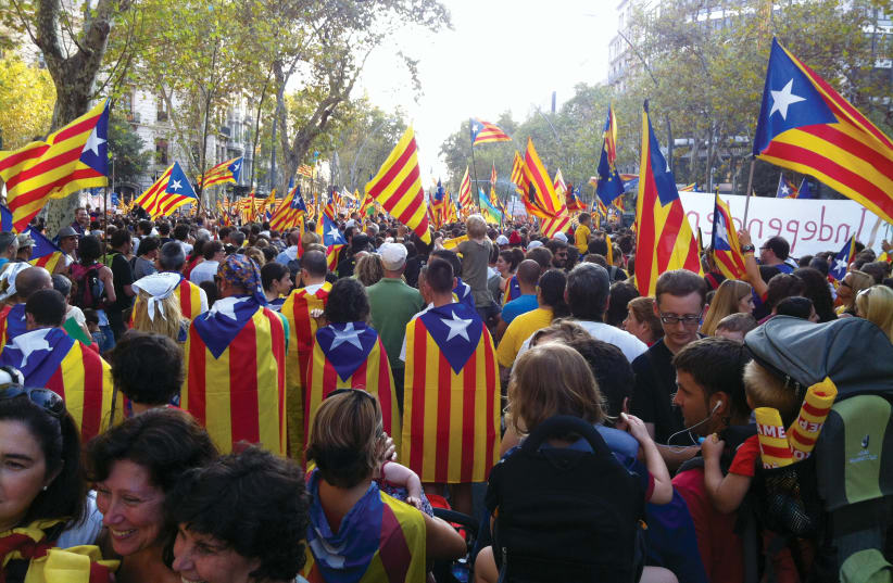Marche pour l'indépendance de la Catalogne en 2012 (photo credit: WIKIPEDIA)