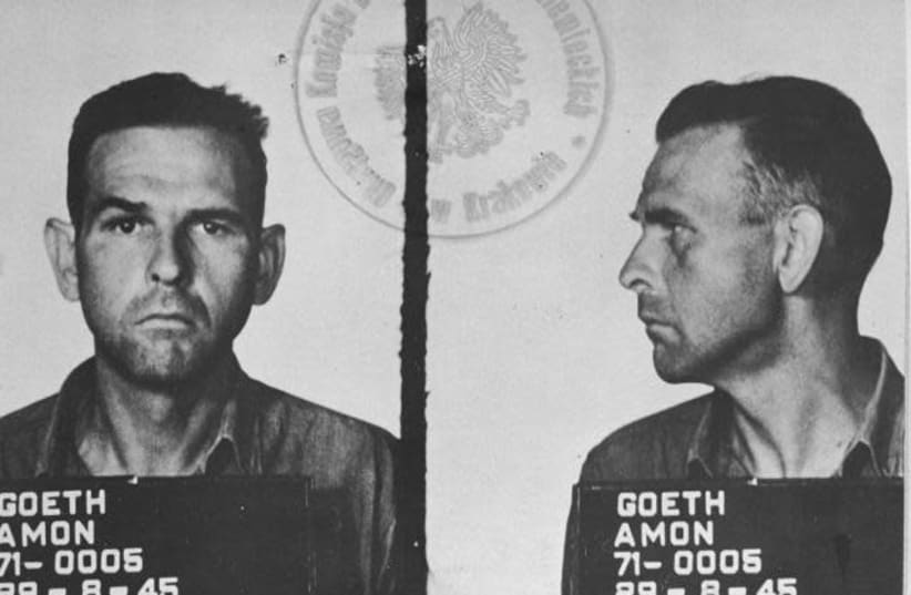 Nazi war criminal Amon Goth's headshot (photo credit: Wikimedia Commons)