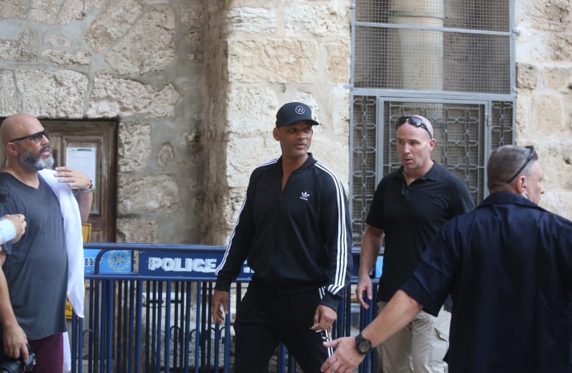 Will Smith spotted in Jerusalem's Old City (photo credit: MARC ISRAEL SELLEM)