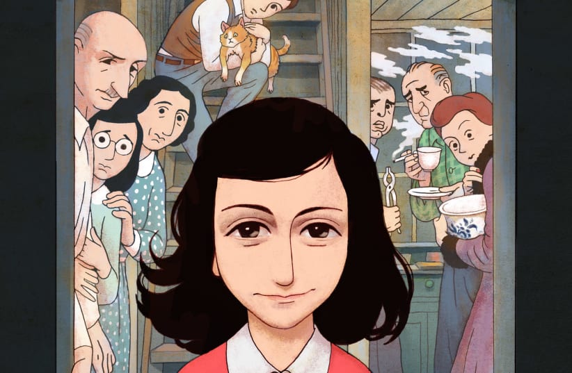 Cover of new Anne Frank graphic novel, courtesy of Anne Frank Fons  (photo credit: ANNE FRANK FONS)