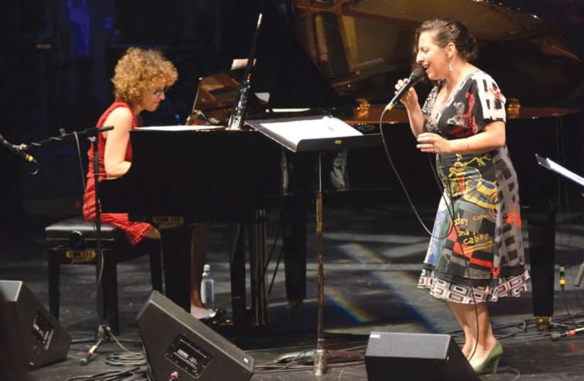 ISRAELI JAZZ pianist Anat Fort (left) performing with vocalist Ayelet Rose Gottlieb. (photo credit: BENTLY WONG)