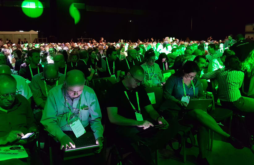 Hi-tech employees attend Nvidia’s GPU Technology Conference in Tel Aviv last month, held for the first time in Israel (photo credit: Courtesy)