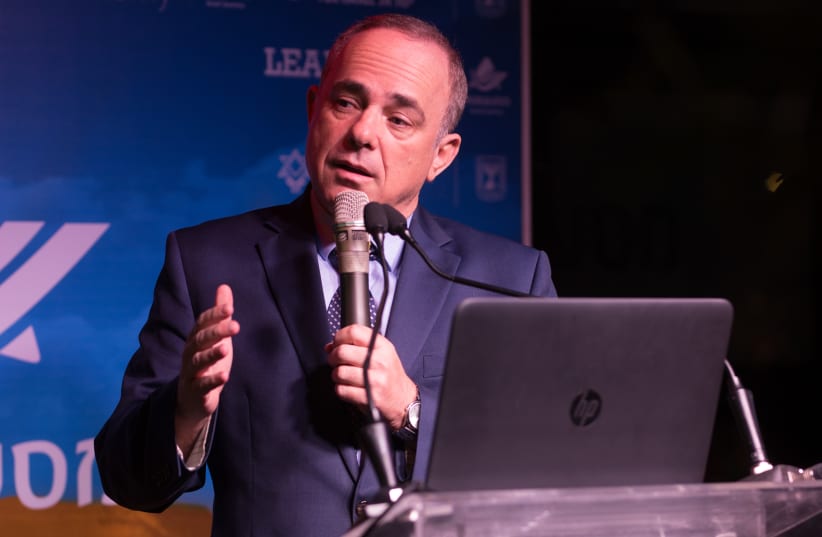 Yuval Steinitz at the Masa leadership summit. (photo credit: YANAI RUBAJA)