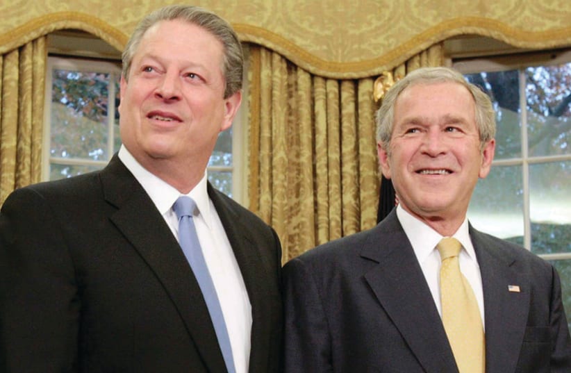 Al Gore and George W. Bush (photo credit: REUTERS)