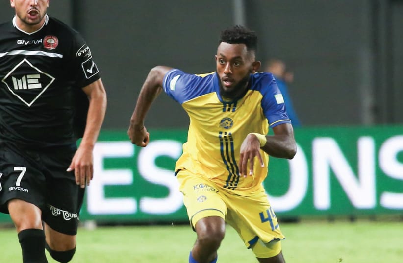 The breakthrough of midfielder Or Dasa has been one of the rare bright spots in Maccabi Tel Aviv’s frustrating season to date, with the yellow-and-blue hoping to give itself something to smile about when it faces Ironi Kiryat Shmona in the Toto Cup semifinals tonight.  (photo credit: DANNY MAROM)