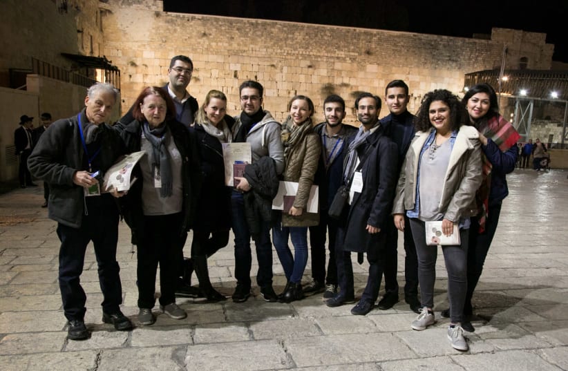German-speaking Jewish leaders gather at the Western Wall in Jerusalem. (photo credit: YOEL KOSKAS PHOTOGRAPHY & ART)
