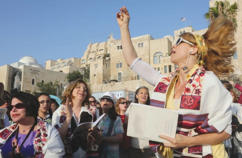 MEMBERS OF Women of the Wall pray at the Kotel. (photo credit: MARC ISRAEL SELLEM/THE JERUSALEM POST)