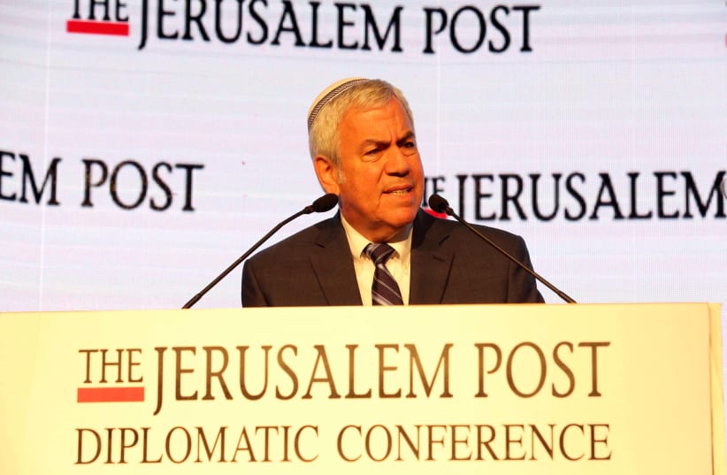 David Rubin speaks at the Jerusalem Post Diplomatic Conference (photo credit: SIVAN FARAJ)