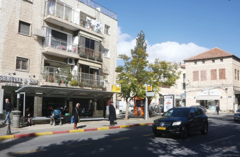 Though the light rail’s Blue Line has been approved, the fate of its 1.1-kilometer segment on Emek Refaim Street (pictured) is undecided (photo credit: MARC ISRAEL SELLEM)