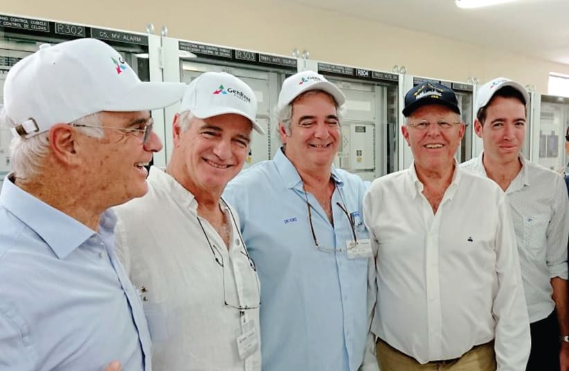 From left: Avner, Amos and Uri Kurz, President of Peru Pedro Pablo Kuczynski and Amir Kurz (photo credit: Courtesy)
