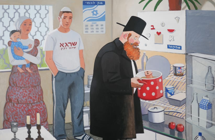 Paintings from the lives of Russian-Jews in Israel  (photo credit: Courtesy)